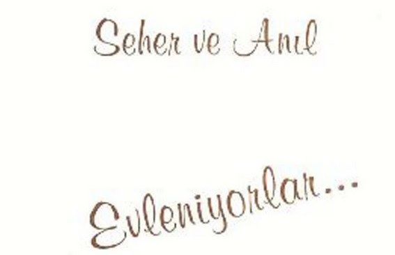 Seher ile Anıl Evleniyorlar