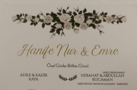 Hanife Nur ile Emre Evleniyor